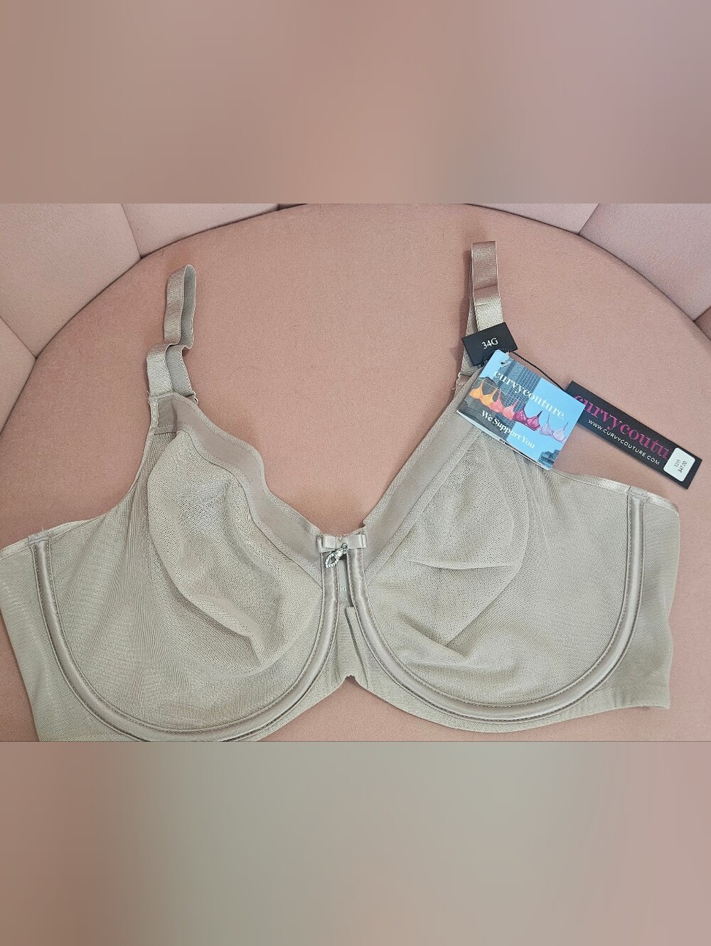 Curvy Couture Mesh Full Coverage Support Bra